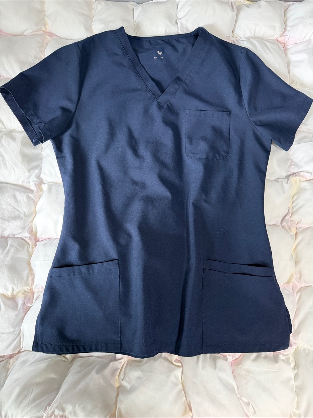 Women's Navy V-Neck Scrub Top